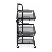 . GridPro Three-Tier Mesh Salon Trolley